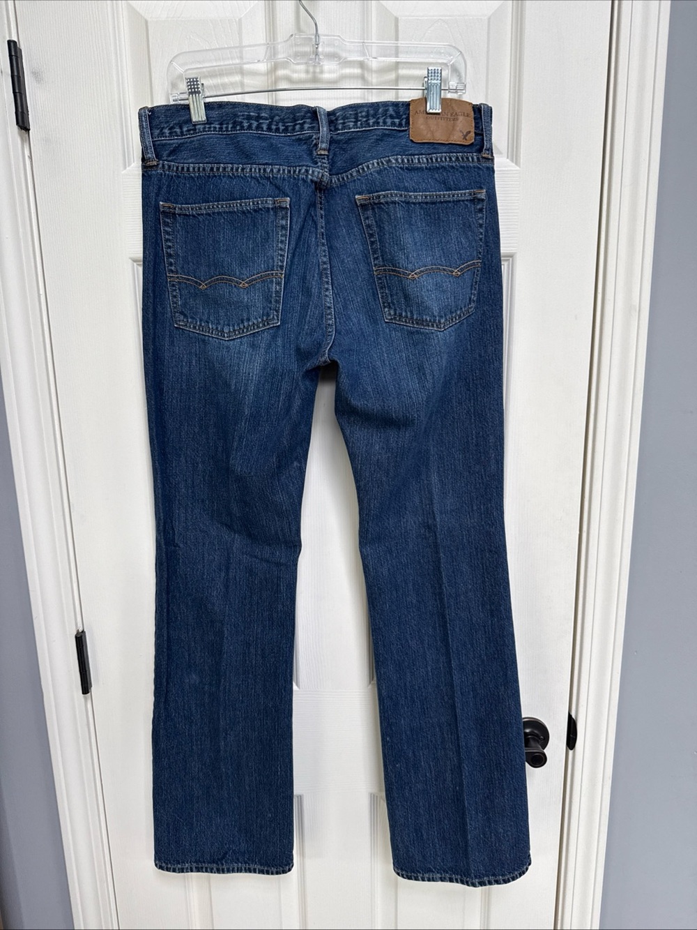 AMERICAN EAGLE Mens 32x32 Blue Original Boot Cut Dark Wash Denim Jeans